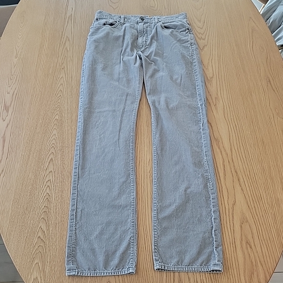 J. Crew Other - J.CREW Corduroy Pants Men's Slim Straight Gray Size‎ 32x34 Cotton